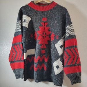 Susann d Vintage Patterned  Sweater Pullover